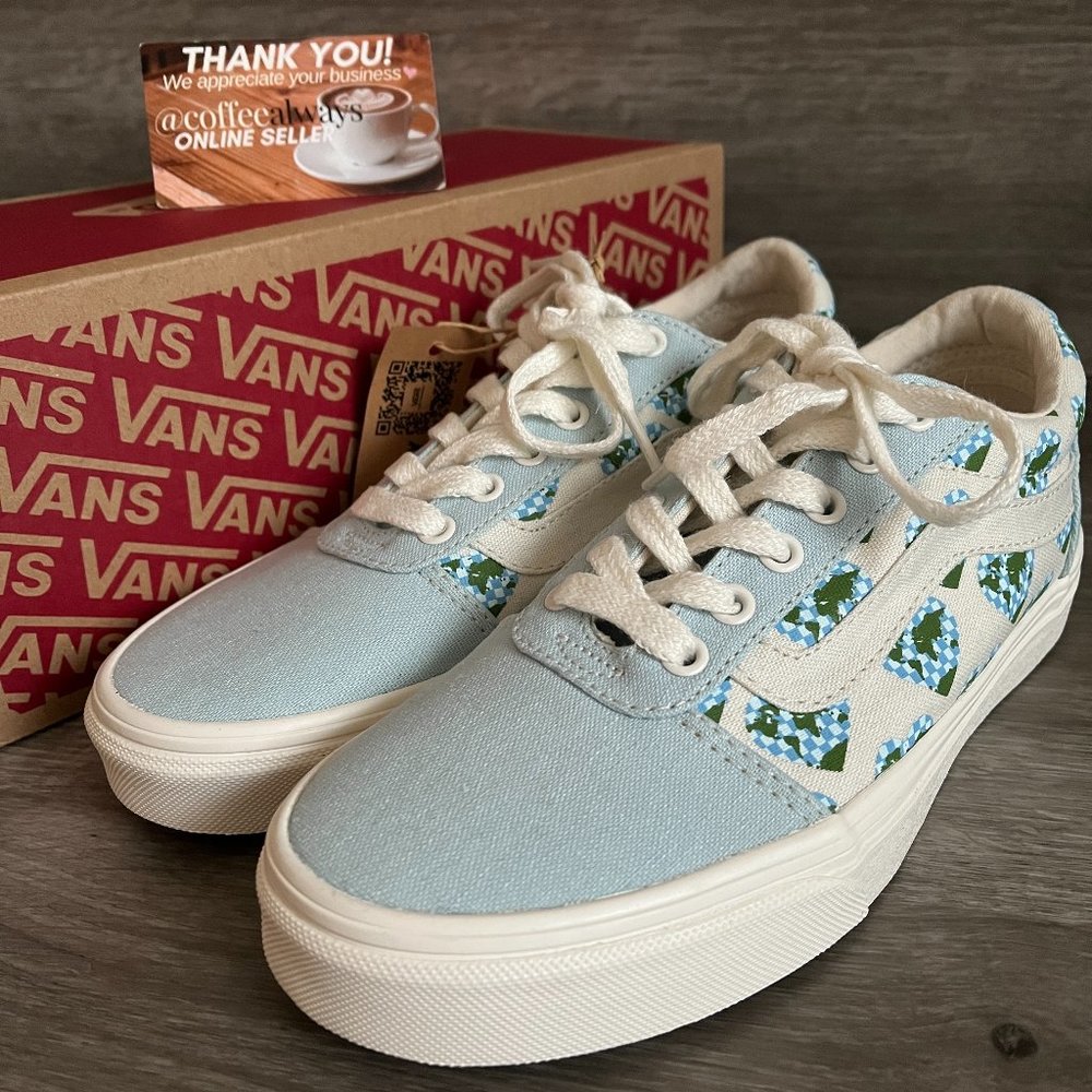 Vans Ward Eco Positivity Earth Planet Heart White Women's NWB